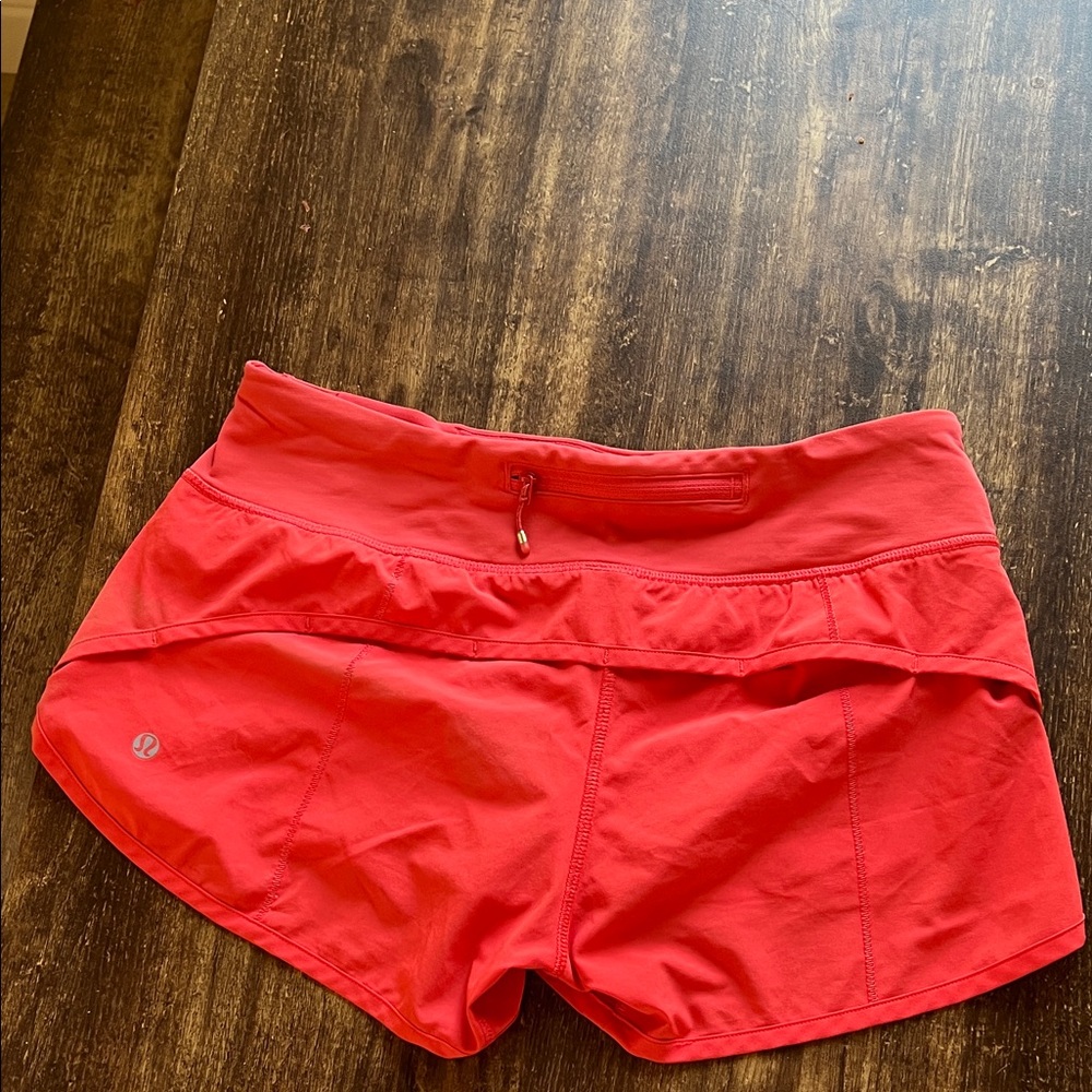 lululemon athletica Bold Coral Athletic Shorts